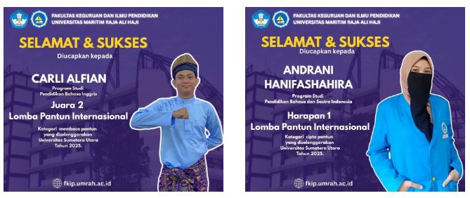 SELAMAT! MAHASISWA FKIP UMRAH SABET PRESTASI DI LOMBA PANTUN INTERNASIONAL 2025