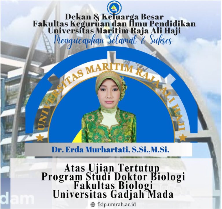 Ucapan Selamat dan Sukses Kepada Ibu Erda Muhartati Atas Ujian Promosi Doktor
