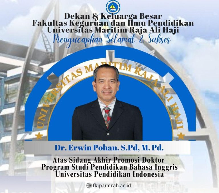 Ucapan Selamat dan Sukses Kepada Bapak Erwin Pohan Atas Ujian Terbuka Promosi Doktor