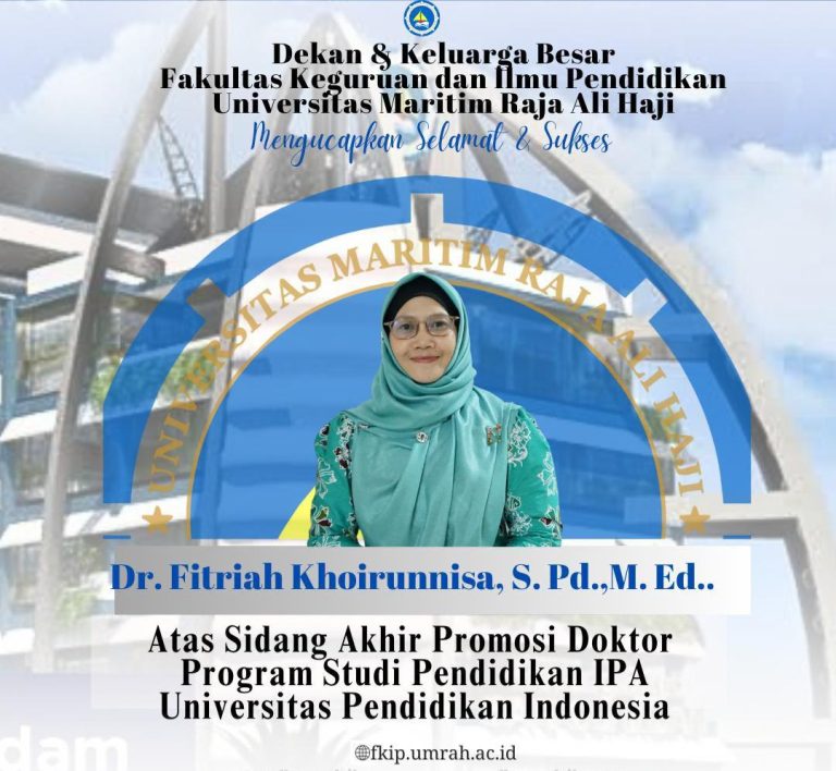 Ucapan Selamat dan Sukses Kepada Ibu Fitriah Khoirunnisa Atas Ujian Promosi Doktor