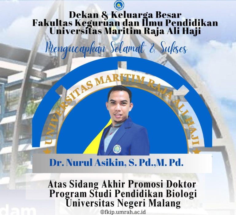 Ucapan Selamat dan Sukses Kepada Bapak Nurul Asikin Atas Ujian Promosi Doktor
