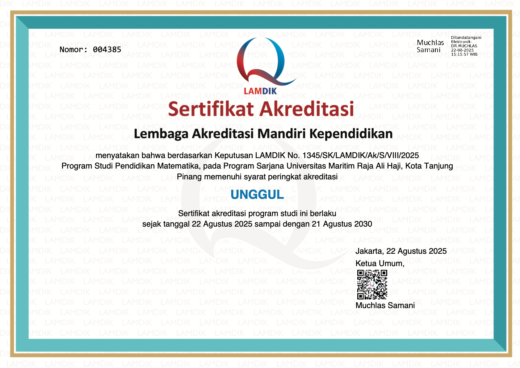 Sertifikat Akreditasi